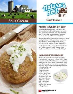 Nature's Best Dairy Sour Cream Flyer