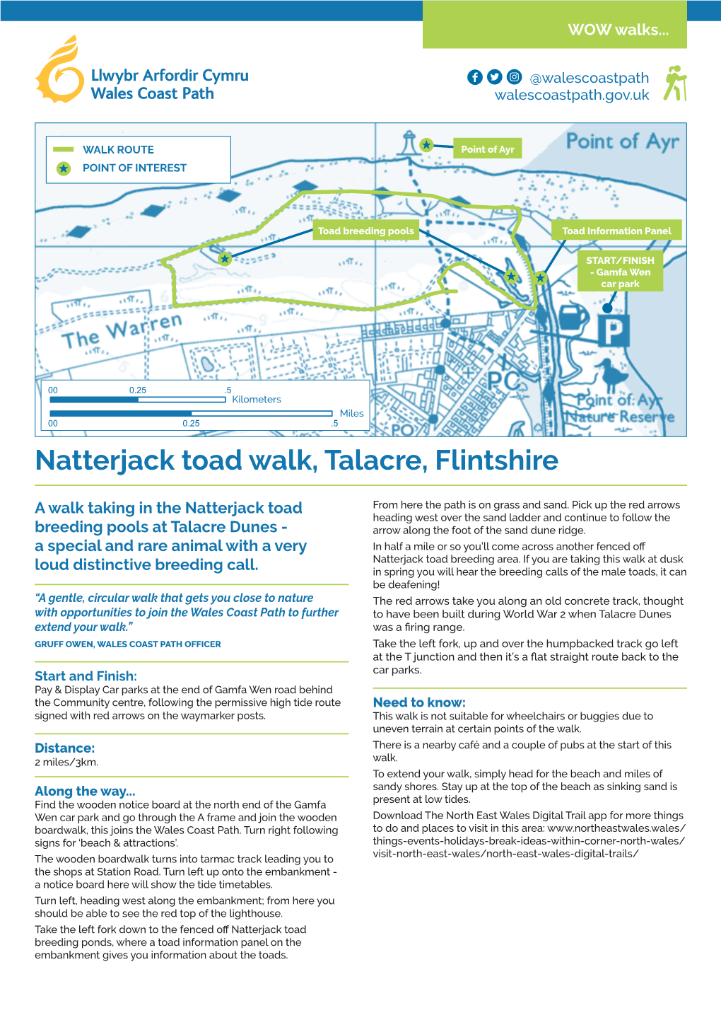 Natterjack Toad Walk, Talacre, Flintshire