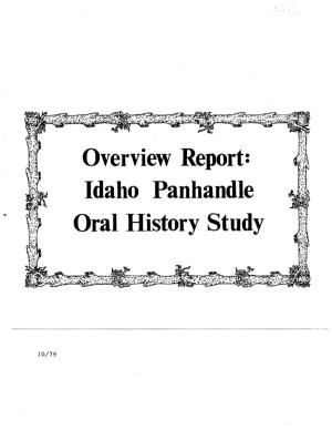 Overview Report: Ldaho Panhandle Oral History Study