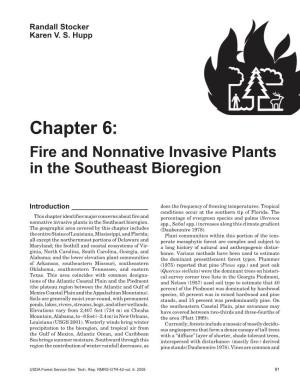 Fire and Nonnative Invasive Plants in the Southeast Bioregion