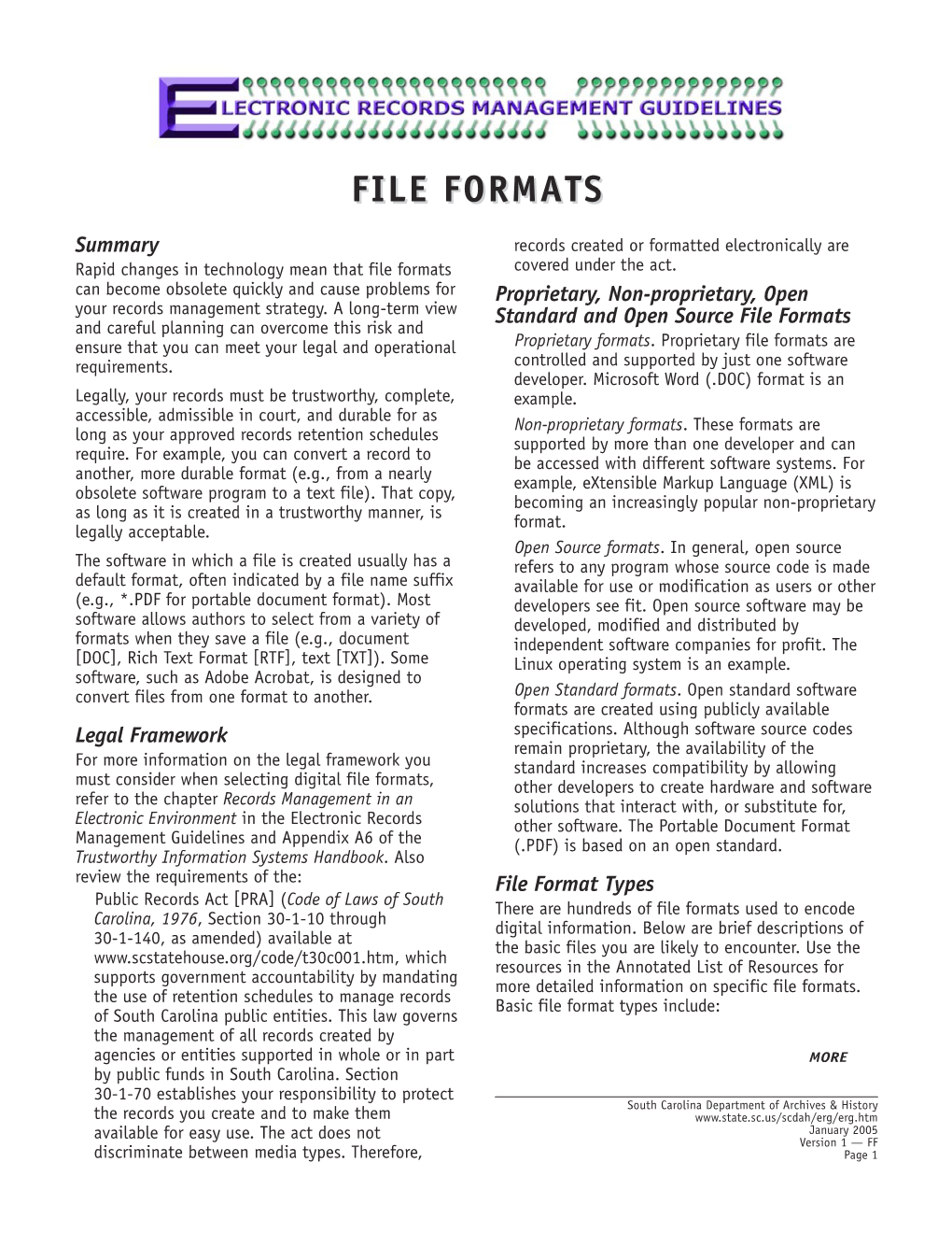 File Formatsformats