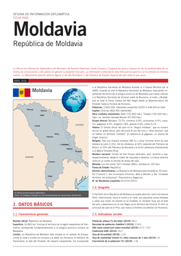 Ficha Del País. Moldavia