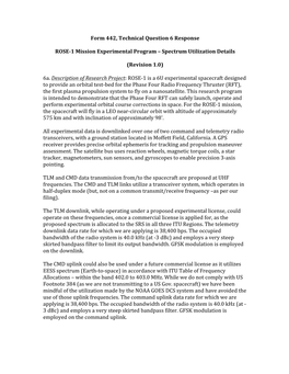 Form 442 Technical Question 6 Response ROSE-1 Rev1.0