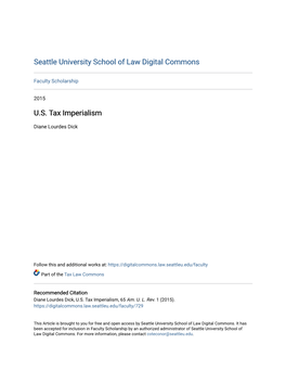 U.S. Tax Imperialism