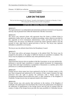 Law on the Bar
