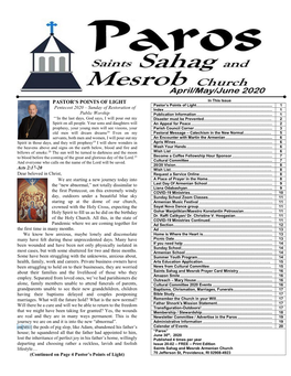 Saints Sahag and Mesrob Prayer Card Ministry