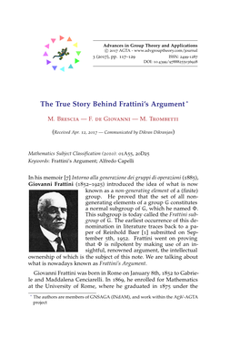 The True Story Behind Frattini's Argument *