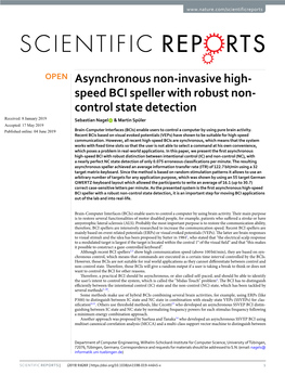 Asynchronous Non-Invasive High-Speed BCI Speller with Robust