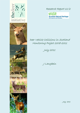 Deer Vehicle Collisions in Scotland Monitoring Project 2008-2011