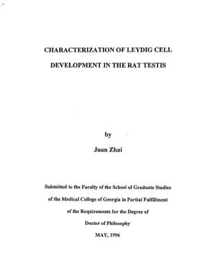 Characterization of Leydig Cell Development in Thera T Testis