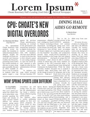 Cpu: Choate's New Digital Overlords