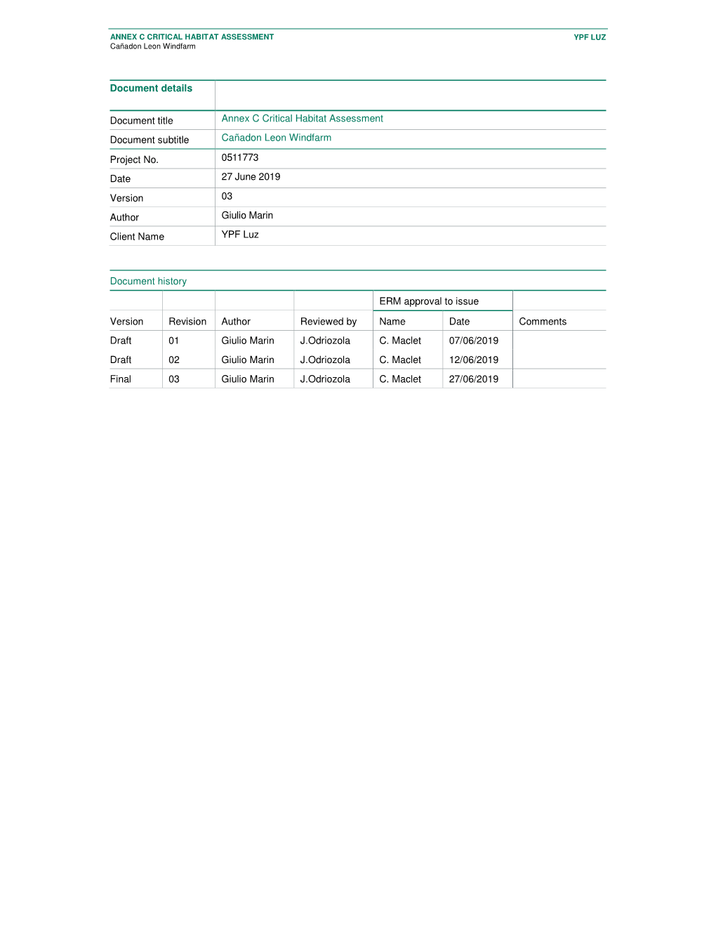 ANNEX C YPF Luz Canadon Leon SLIP FINAL 27Jun19