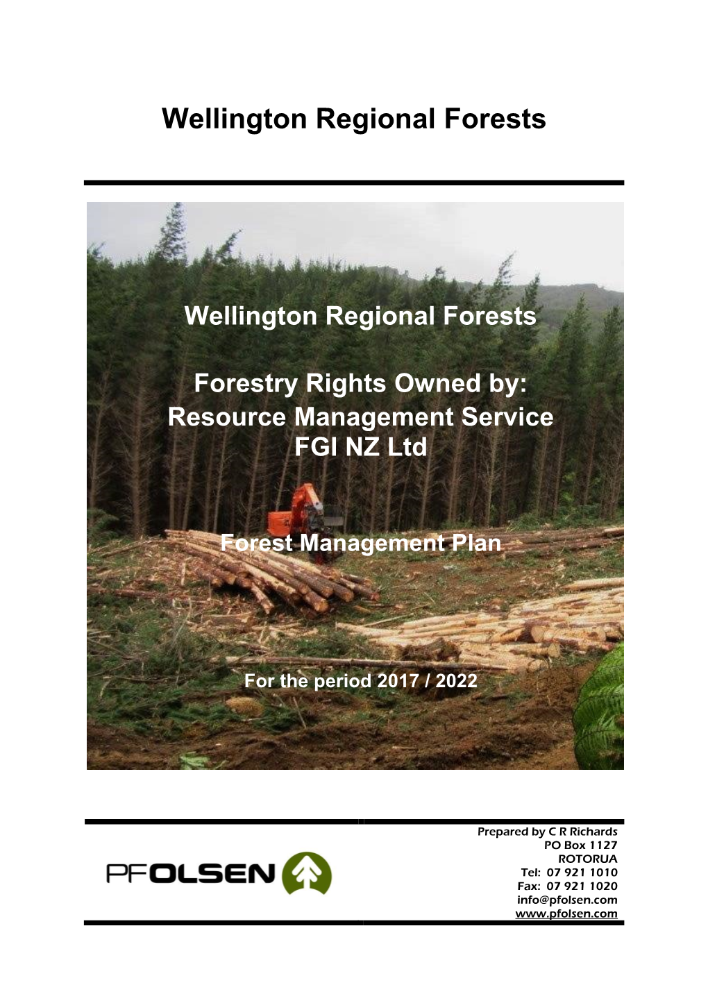 Template Forest Management Plan in Accordance with Smartwood