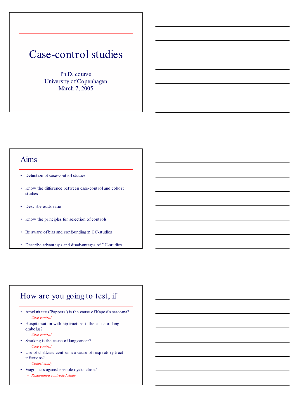 Case-Control Studies