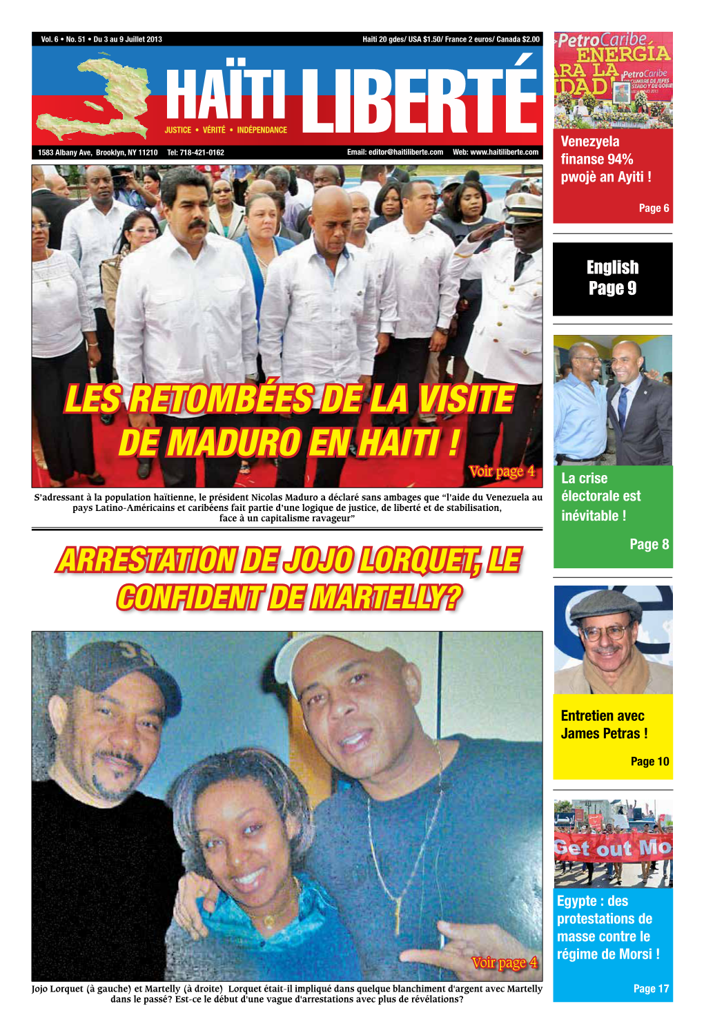 Les Retombées De LA Visite De Maduro En Haiti !