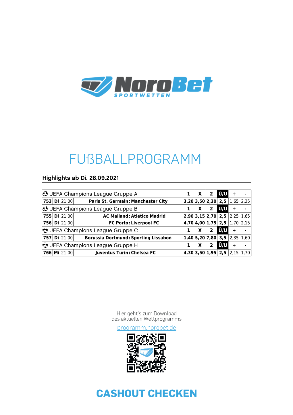 Fußballwetten, Lange Tabellen