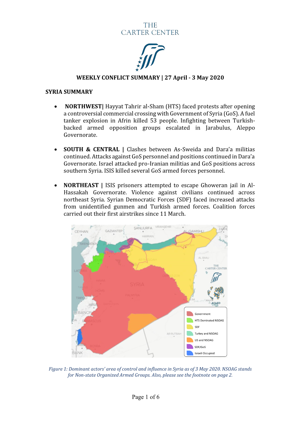 WEEKLY CONFLICT SUMMARY | 27 April - 3 May 2020