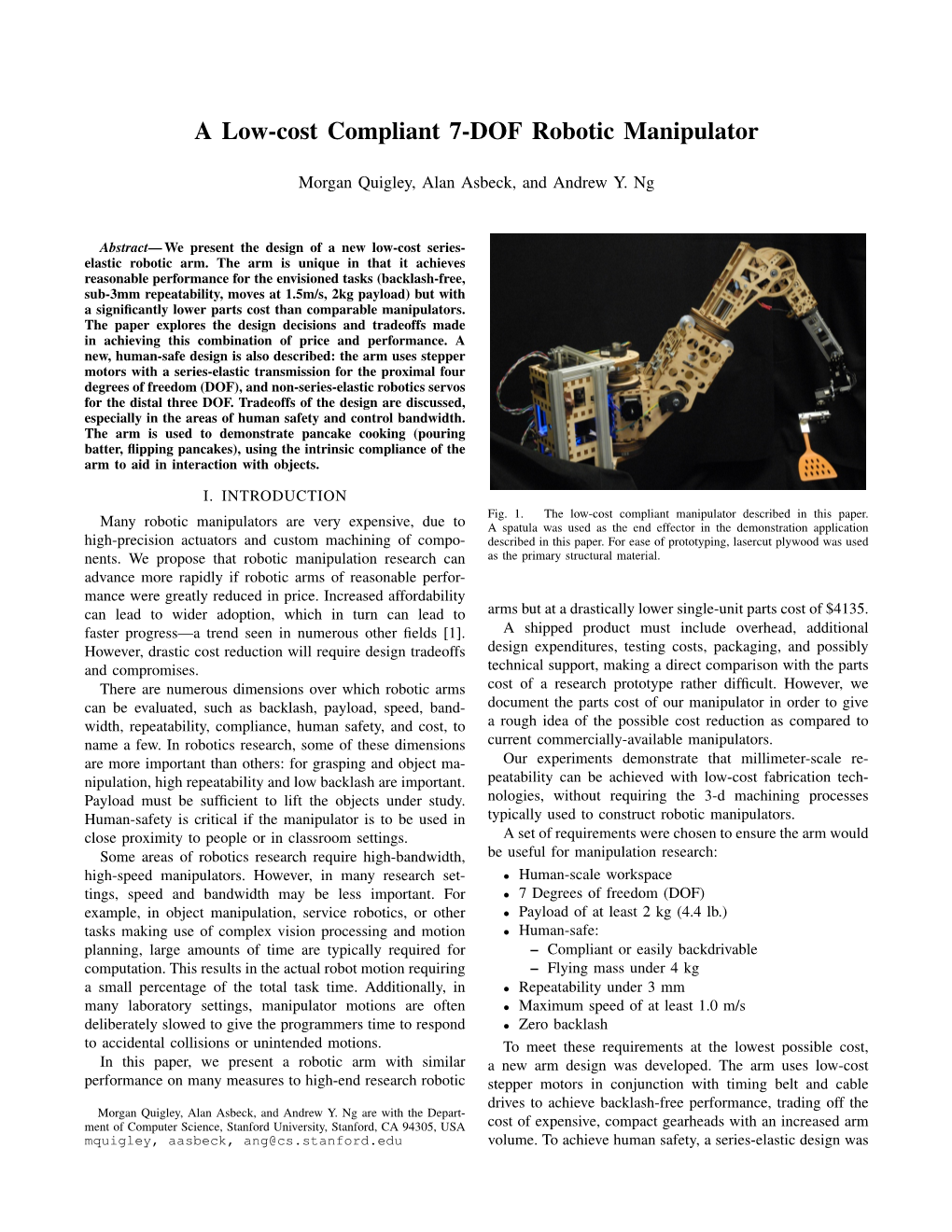 A Low-Cost Compliant 7-DOF Robotic Manipulator