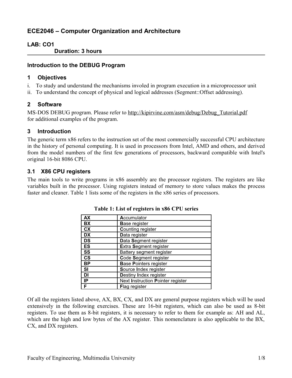 Ecp2046 Computer Organization Architecture