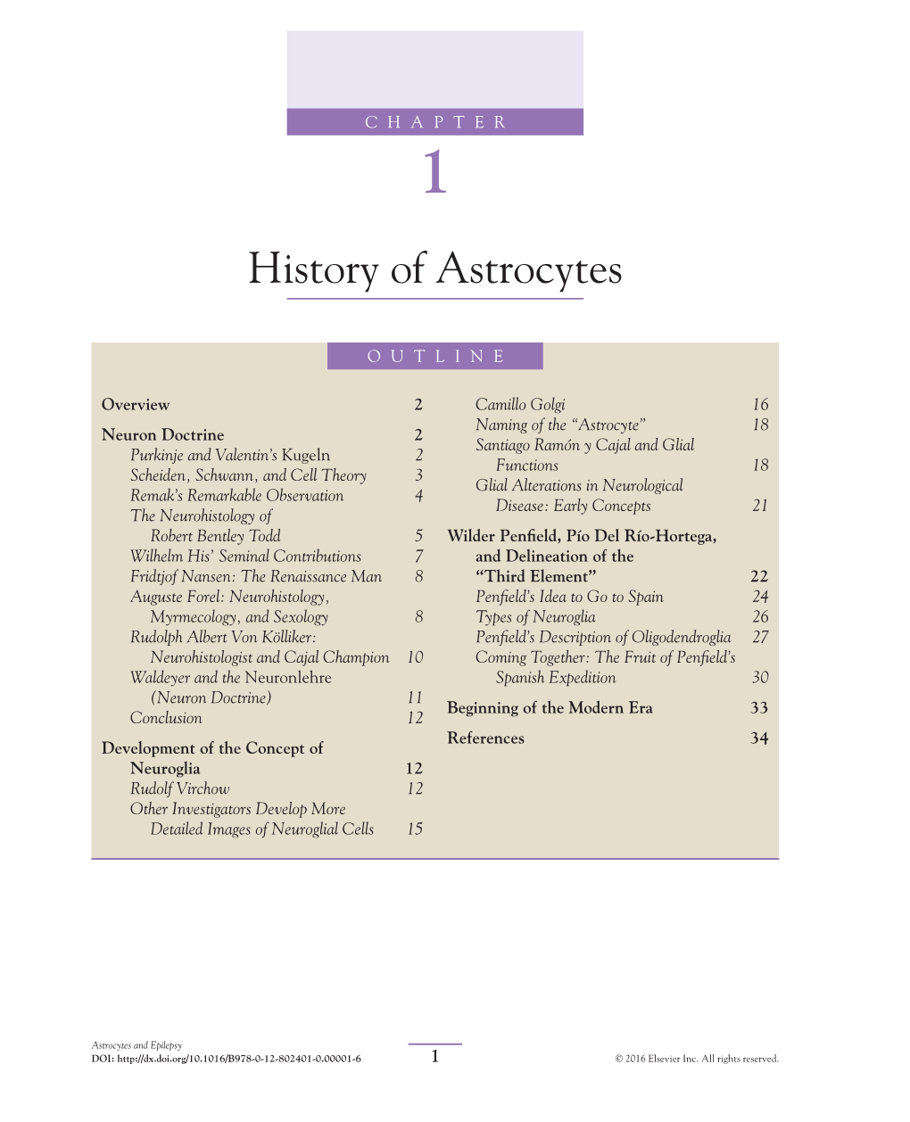 Chapter 1. History of Astrocytes