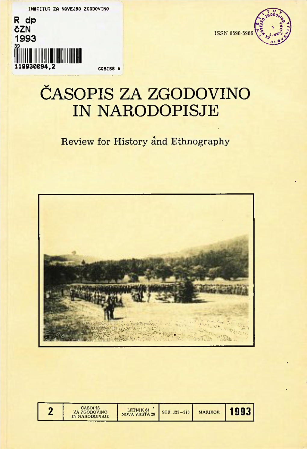 Časopis Za Zgodovino in Narodopisje