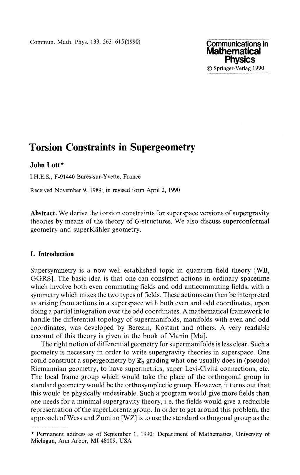 Torsion Constraints in Supergeometry