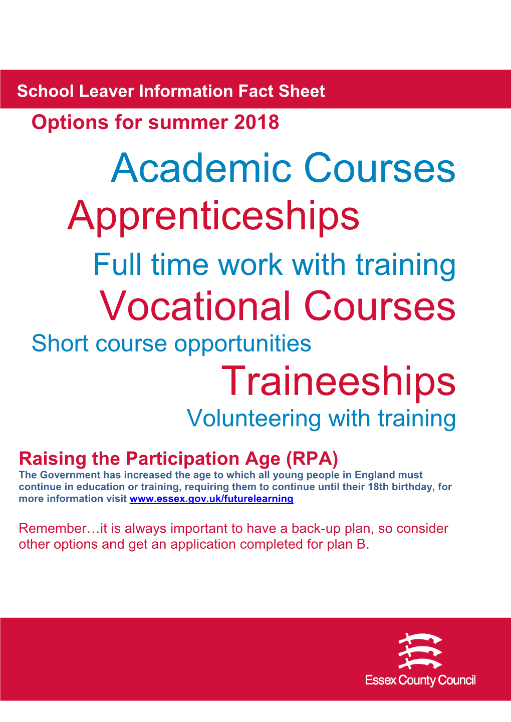 Academic Courses Apprenticeships Vocational