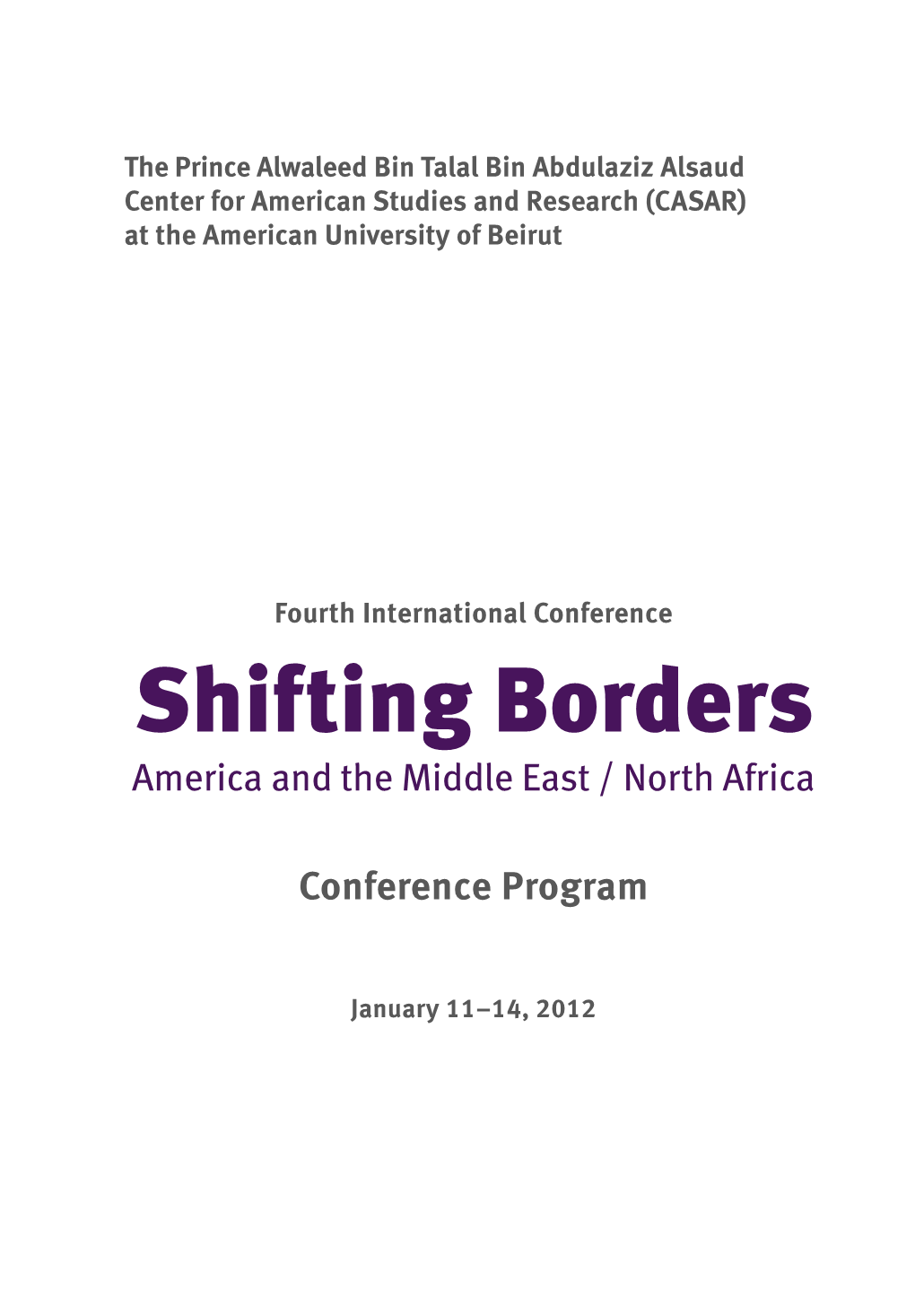 Shifting Borders America and the Middle East / North Africa