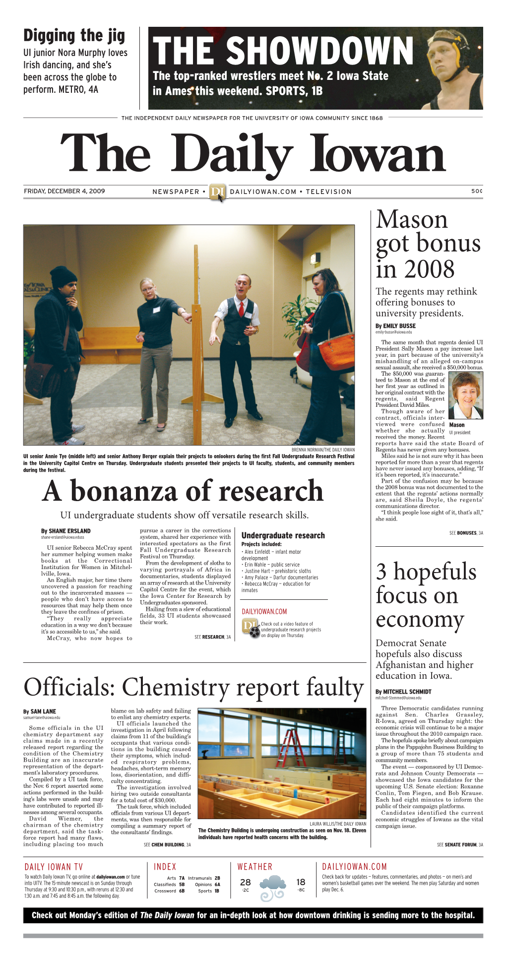 Daily Iowan (Iowa City, Iowa), 2009-12-04