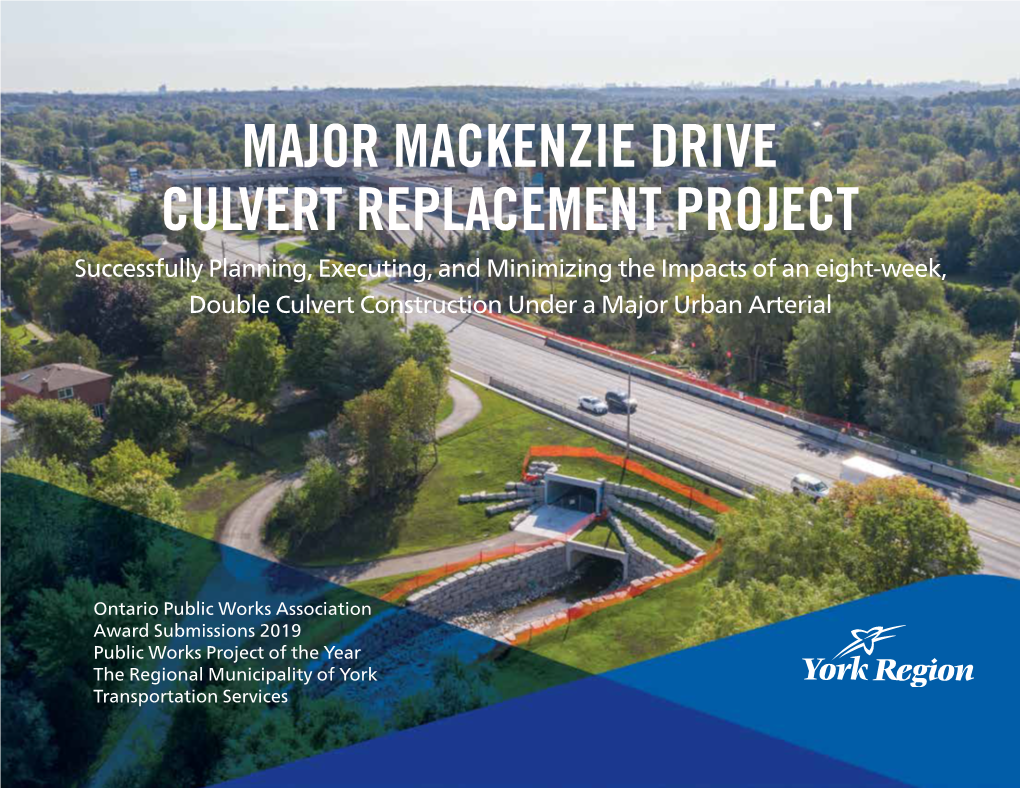 Major Mackenzie Drive Culvert Replacement