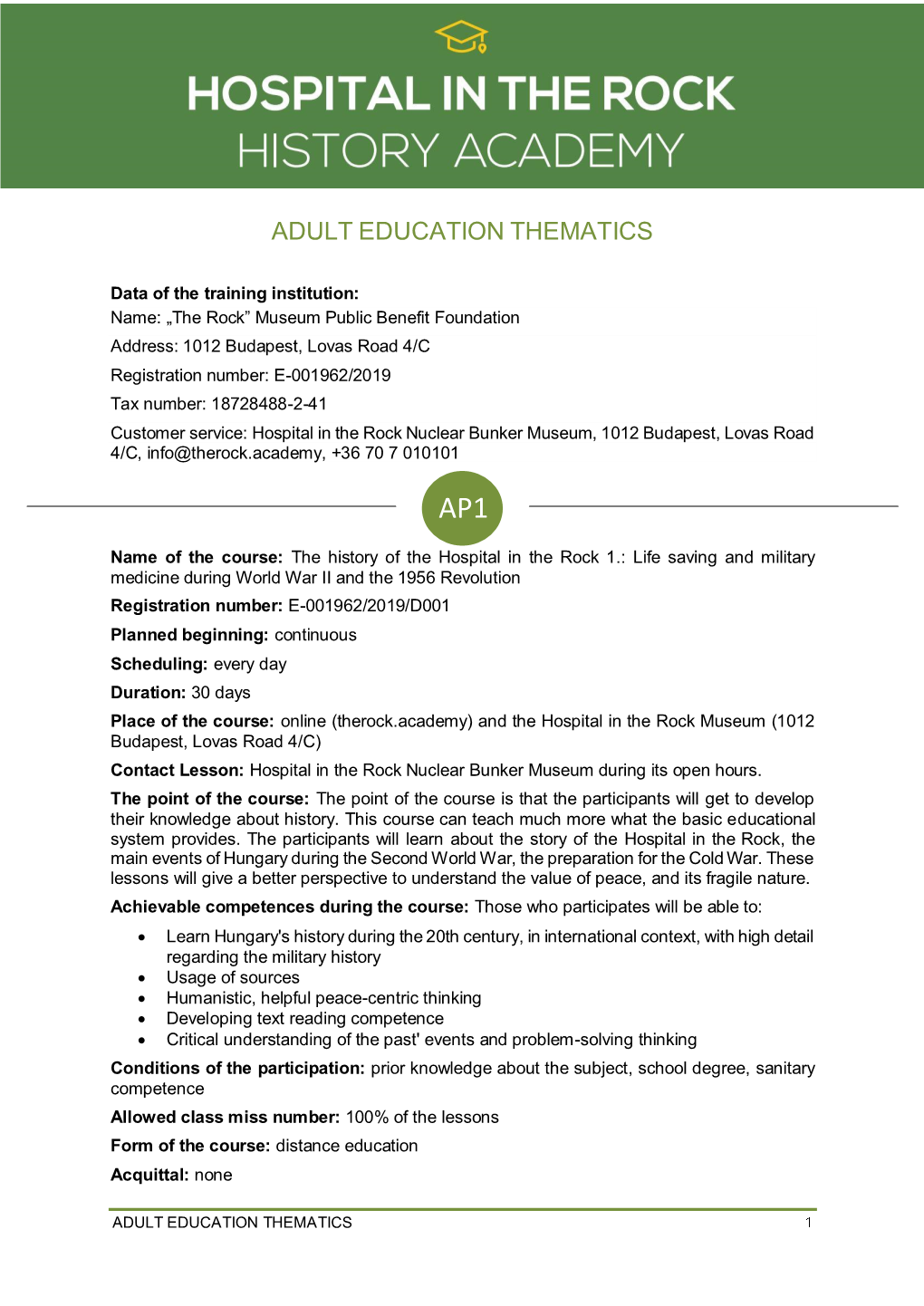 Adult Education Thematics