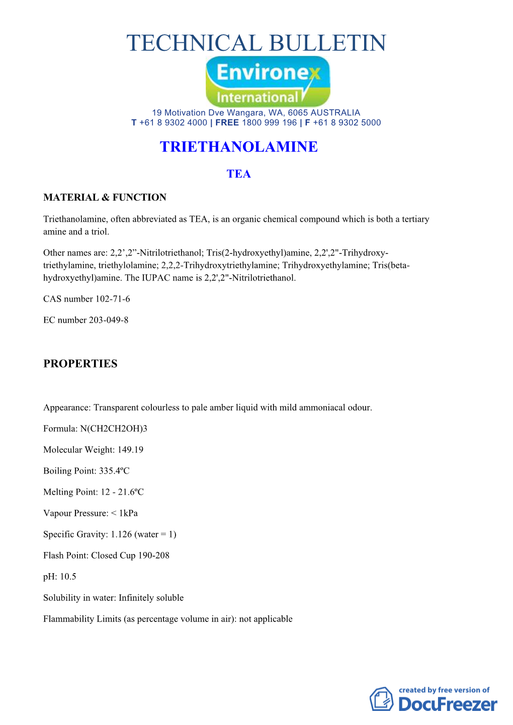 Triethanolamine