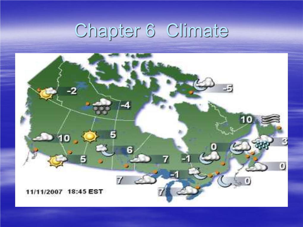 Chapter 6 Climate