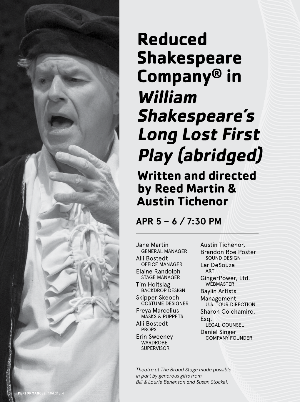 Reduced Shakespeare Company® in William Shakespeare's Long Lost