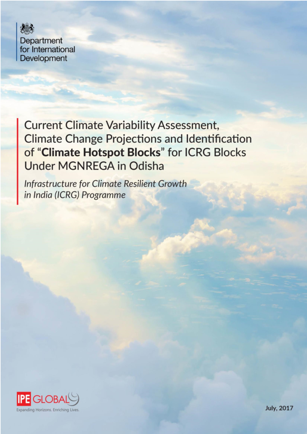 Infrastructure for Climate Resilient Growth in India (ICRG) Programme