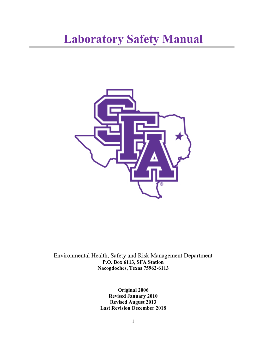 Laboratory Safety Manual