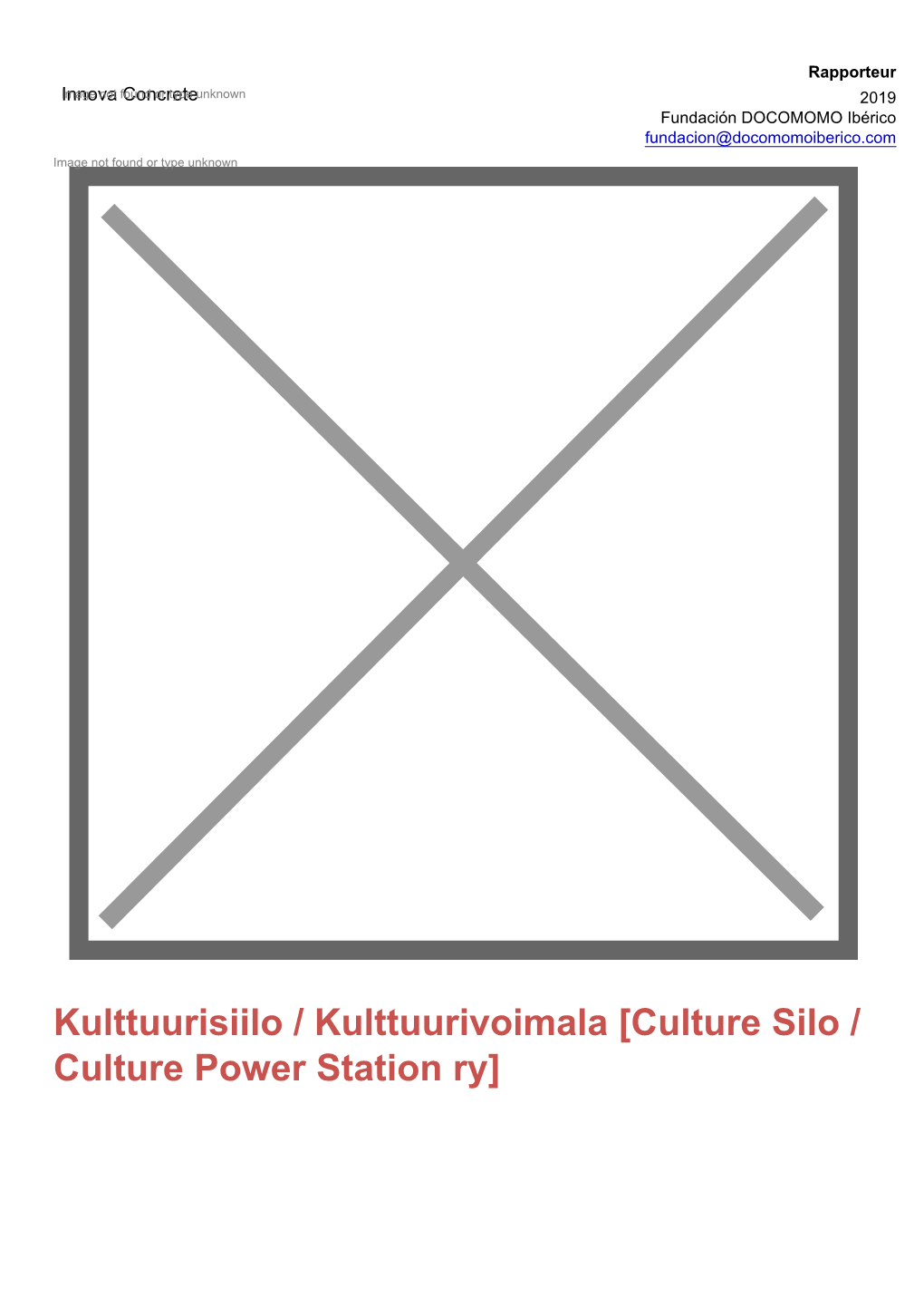 Kulttuurisiilo / Kulttuurivoimala [Culture Silo / Culture Power Station