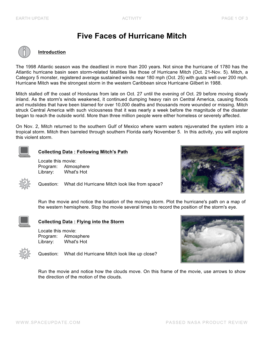 Five Faces of Hurricane Mitch