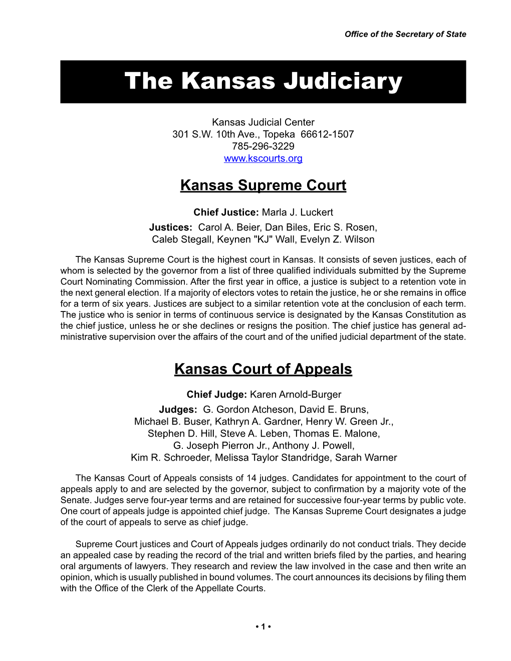 The Kansas Judiciary