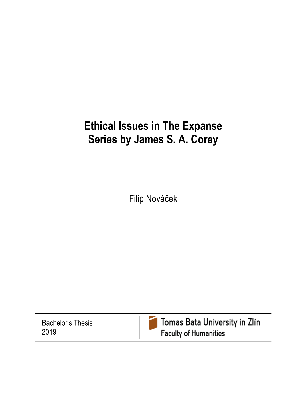 Ethical Issues in the Expanse Series by James SA Corey