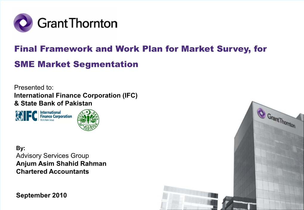 Final Framework and Work Plan for Market Survey.Pdf