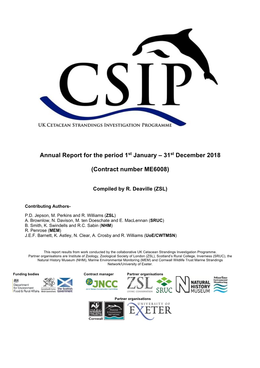 Annual Report for the Period 1St January – 31St December 2018