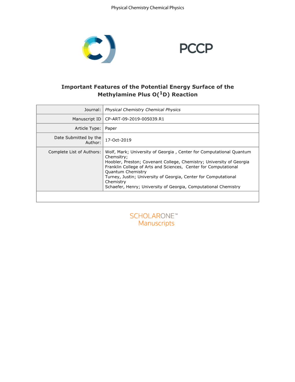 Important Features of the Potential Energy Surface of the Methylamine Plus O(1D) Reaction