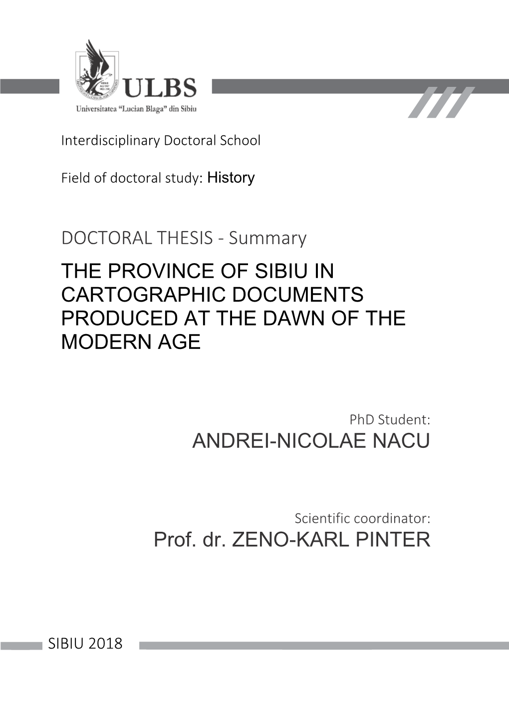 DOCTORAL THESIS - Summary