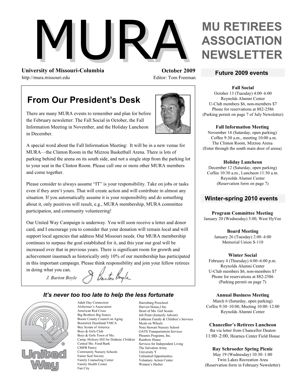10/08 MURA Newsletter