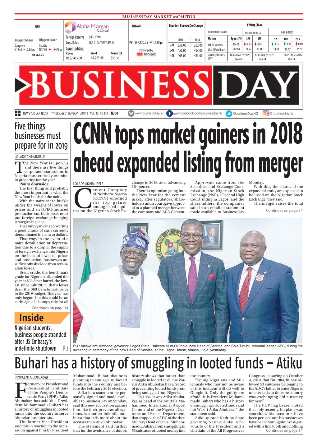 Buhari Has a History of Smuggling in Looted Funds – Atiku INNOCENT ODOH, Abuja Muhammadu Buhari That He Is History Shows That Rather Than the Country