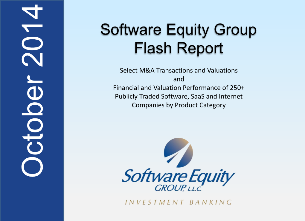 Software Equity Group Flash Report