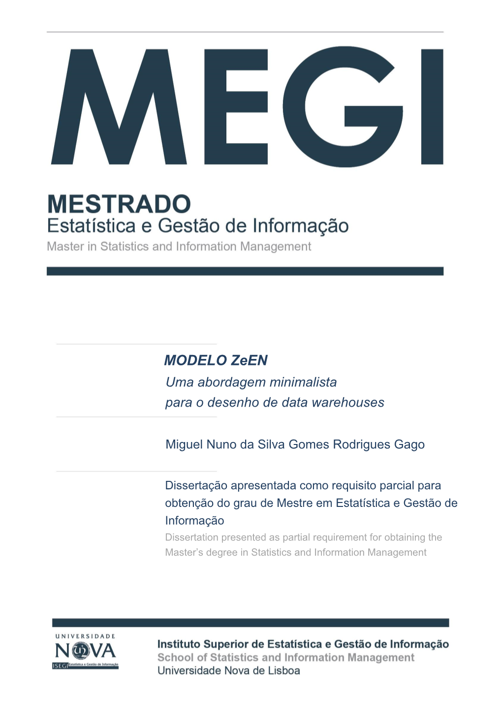 Modelo Tese MGI / MEGI