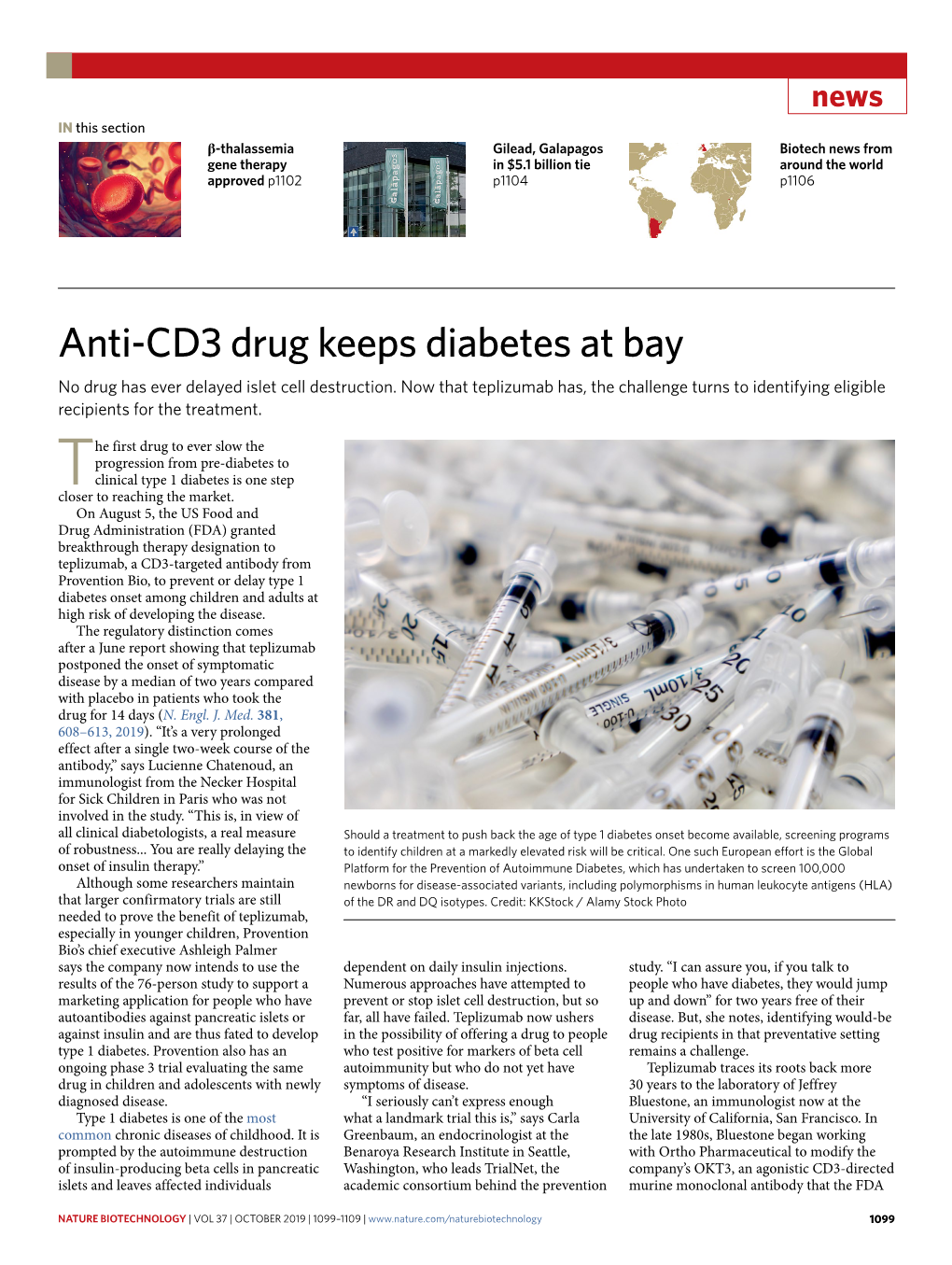 Anti-CD3 Drug Keeps Diabetes at Bay No Drug Has Ever Delayed Islet Cell Destruction