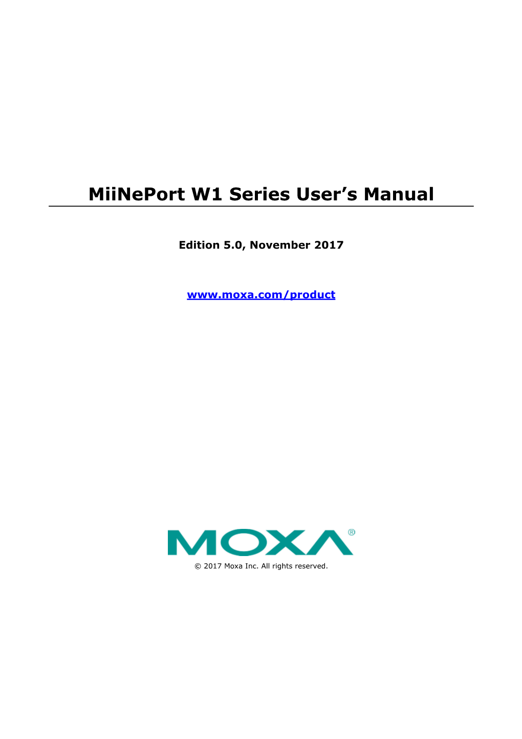 Miineport W1 Series User's Manual